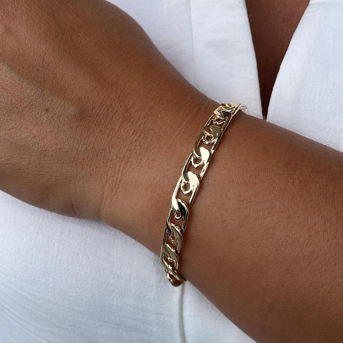 18k Gold Filled Fancy Wave Bracelet Hypoallergenic Jewelry Wholesale