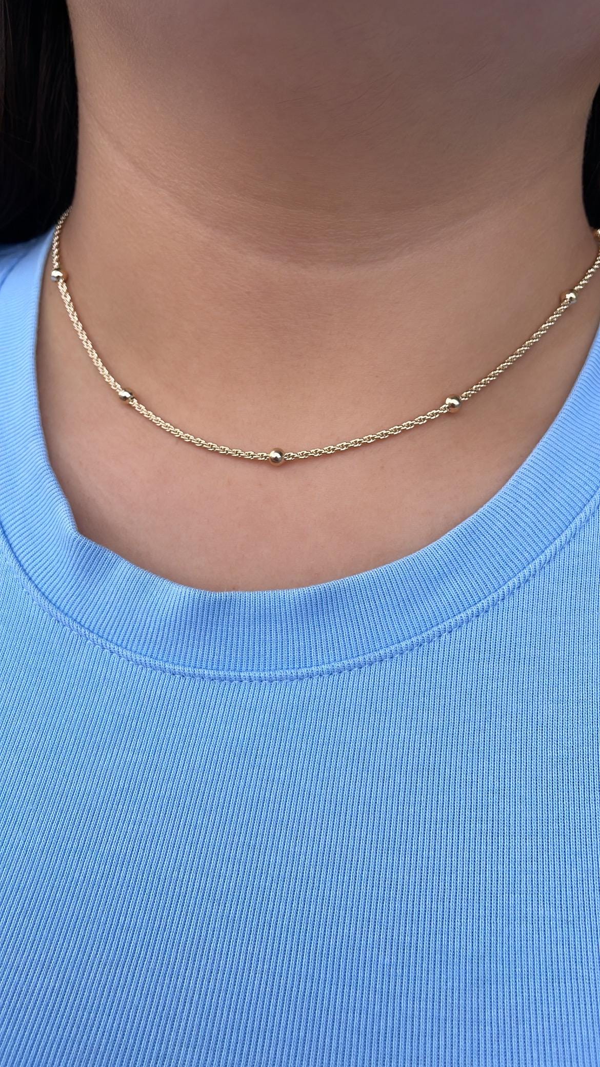 18k Gold Filled 1.5mm Rope Chain Satellite Fusion
