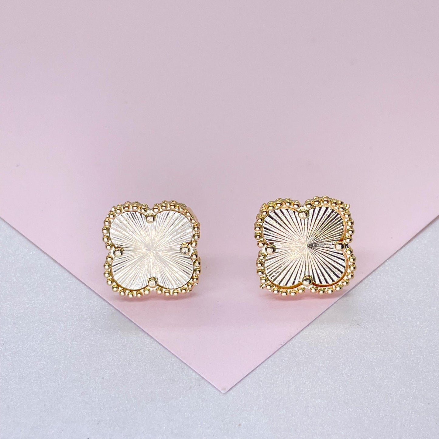 18k Gold Filled Starburst Flower Stud Earring