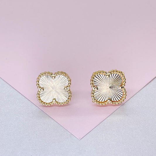 18k Gold Filled Starburst Flower Stud Earring