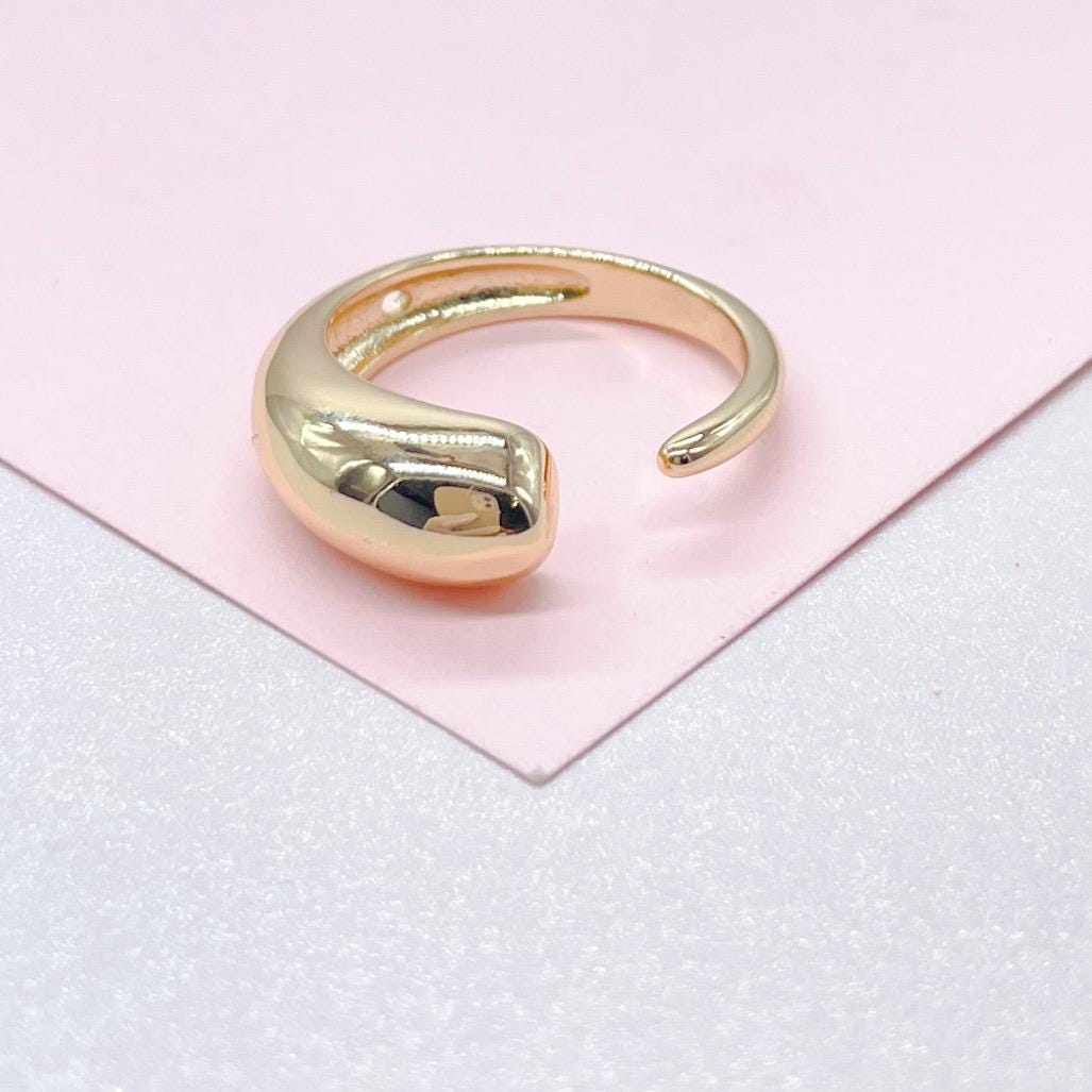 18k Gold-filled Adjustable Dual Ended Half Wrap Ring