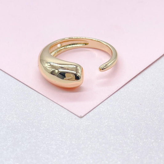 18k Gold-filled Adjustable Dual Ended Half Wrap Ring
