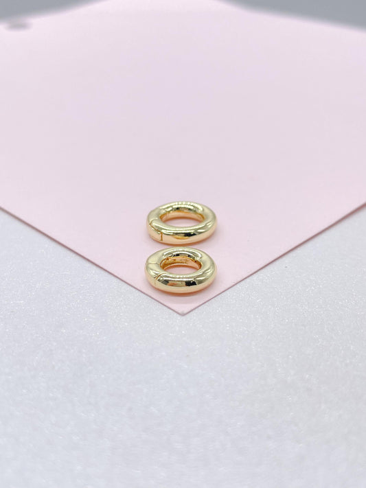 18k Gold Filled Small Smooth Round Carabiner Clasp, Made for Jewelry Making, Jewelry Supplies