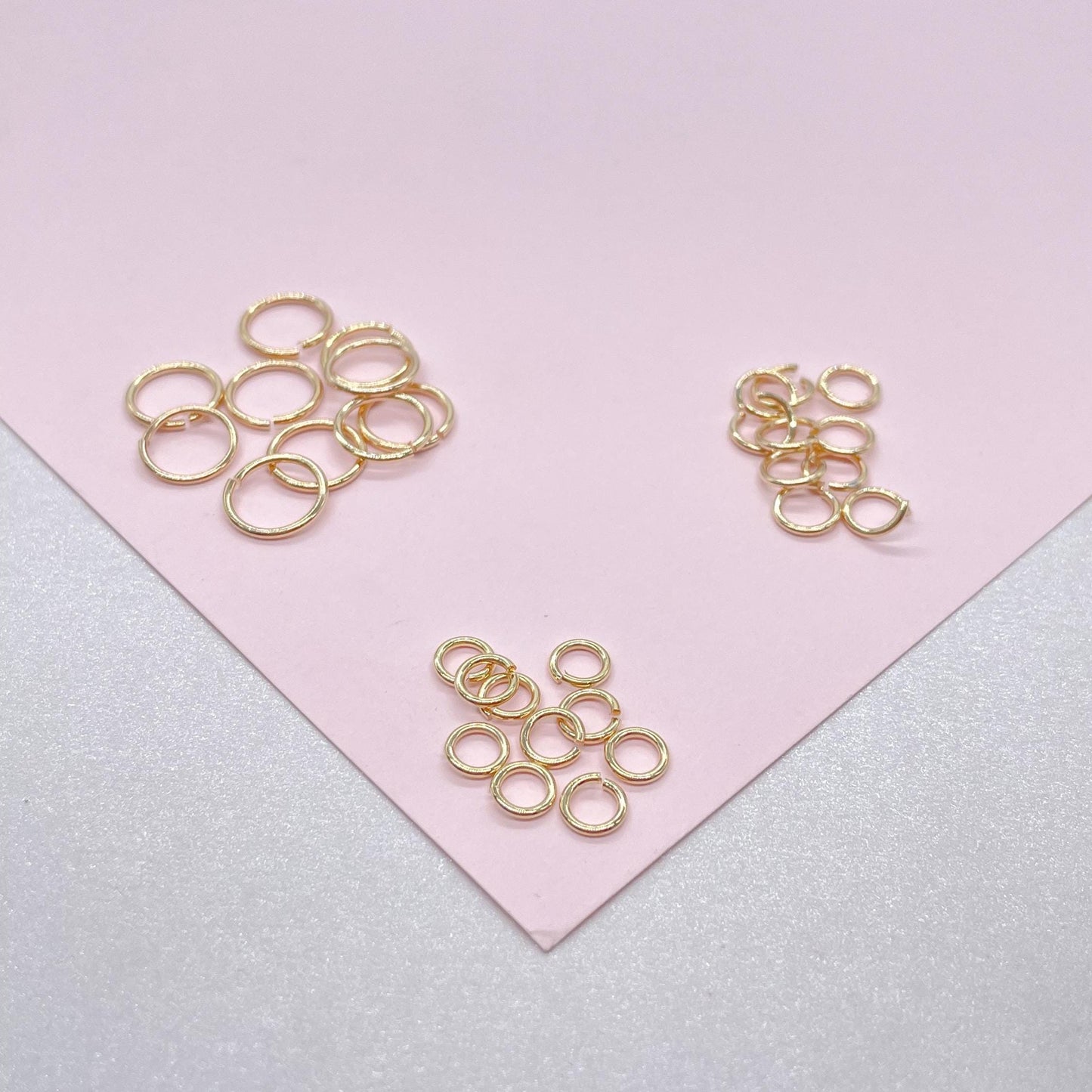 18k Gold Filled Pack of 30 Varied Size Jump Rings for Jewelry Making, for hand made jewelry,