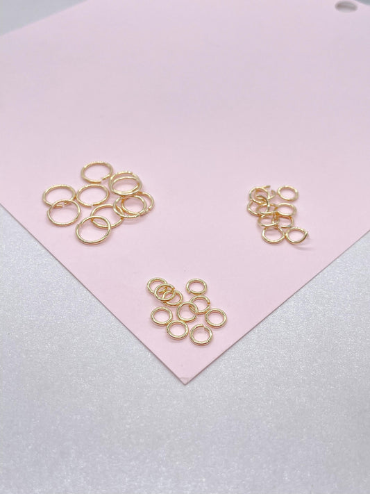 18k Gold Filled Pack of 30 Varied Size Jump Rings for Jewelry Making, for hand made jewelry,