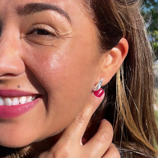 Silver Filled Baby Croissant Hoop