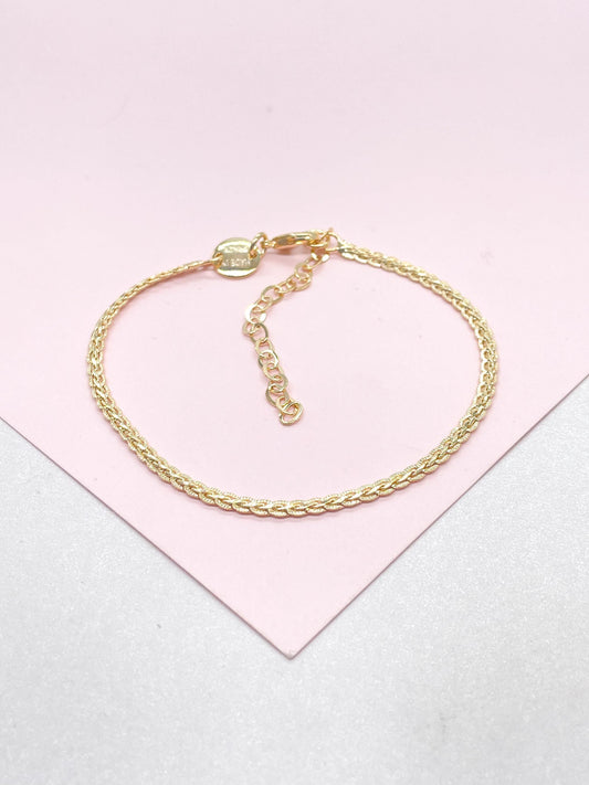 18k Gold Filled 2.5 Specialty Chain Dainty Bracelet