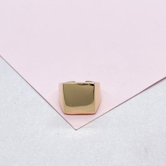 18k Gold filled Chunky Sqaure Signet Ring