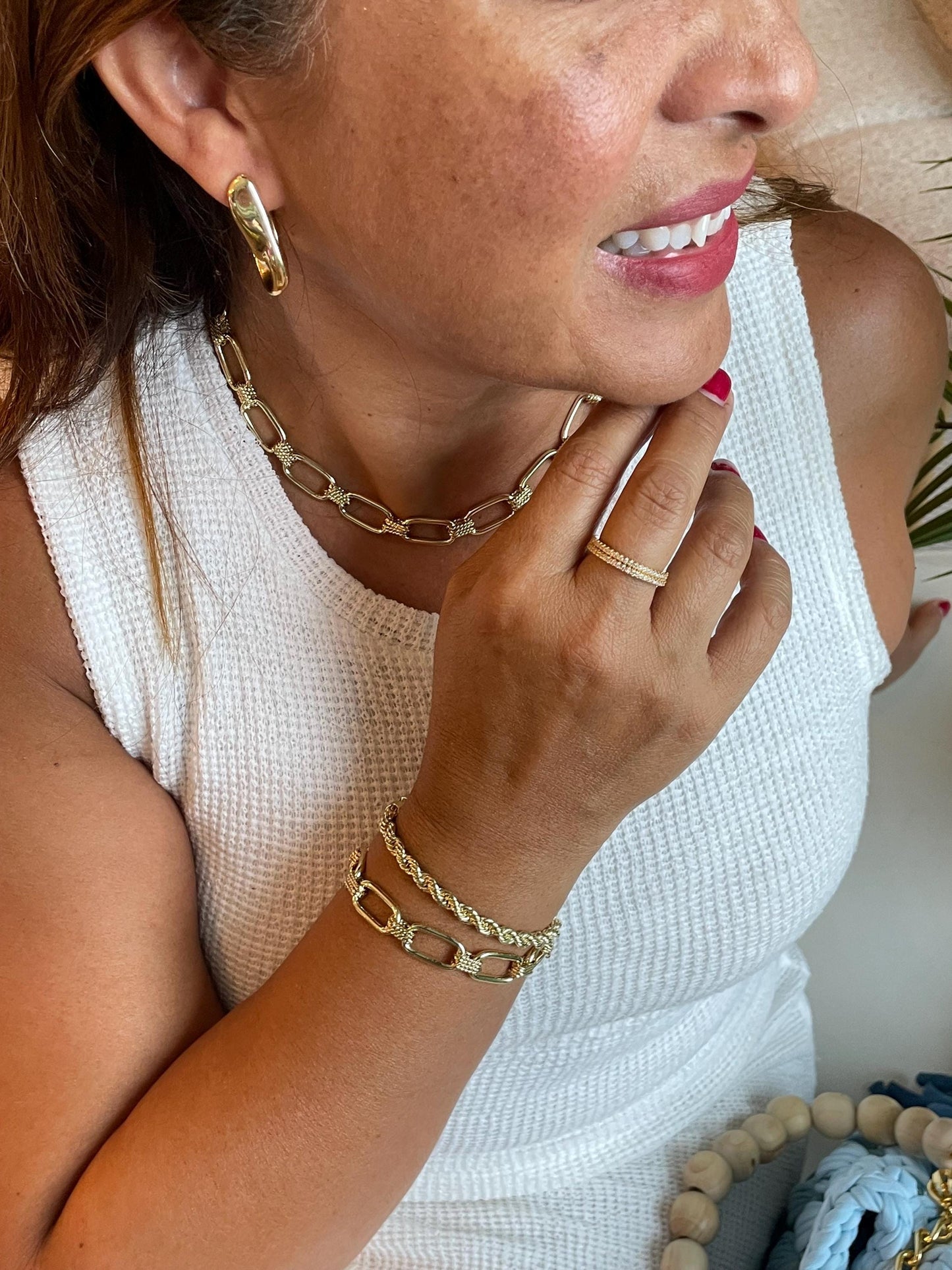 18k Gold Filled 5mm Rope Bracelet In 7 Inch Length