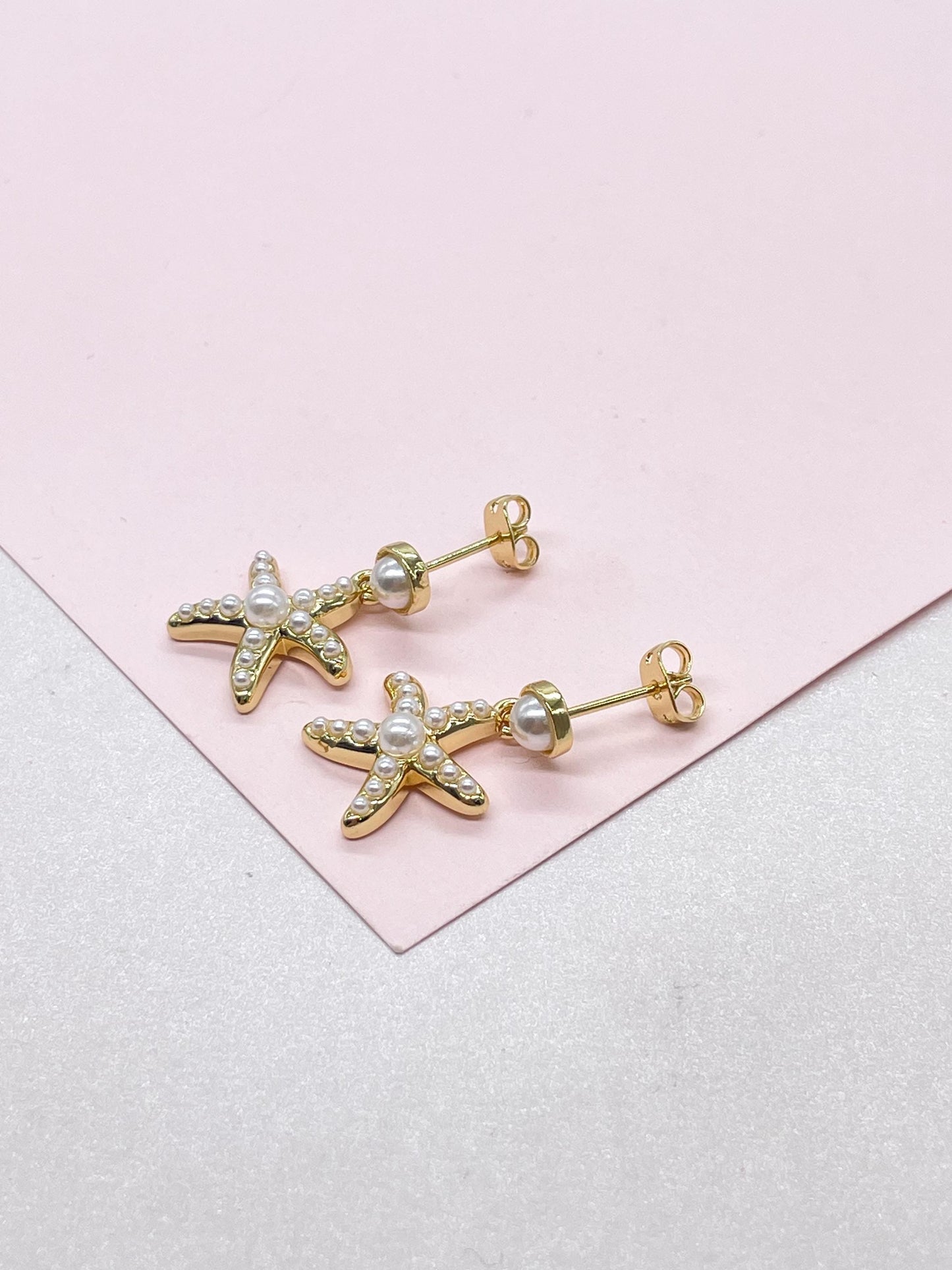 18k Gold Filled Huggie Hoop Earring with Beach Themed Charms