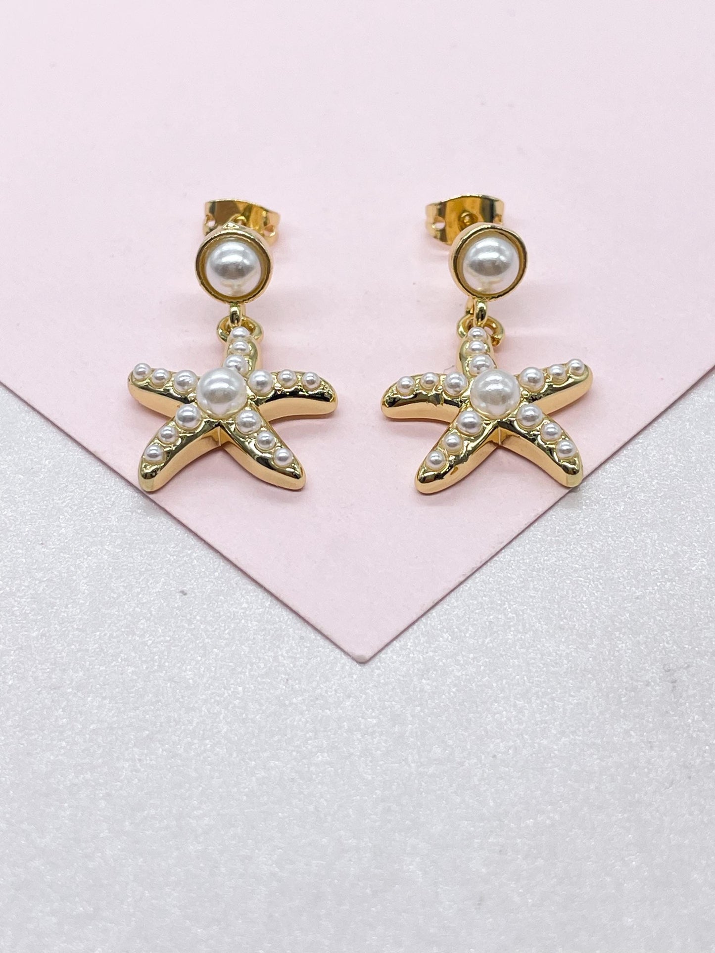 18k Gold Filled Huggie Hoop Earring with Beach Themed Charms