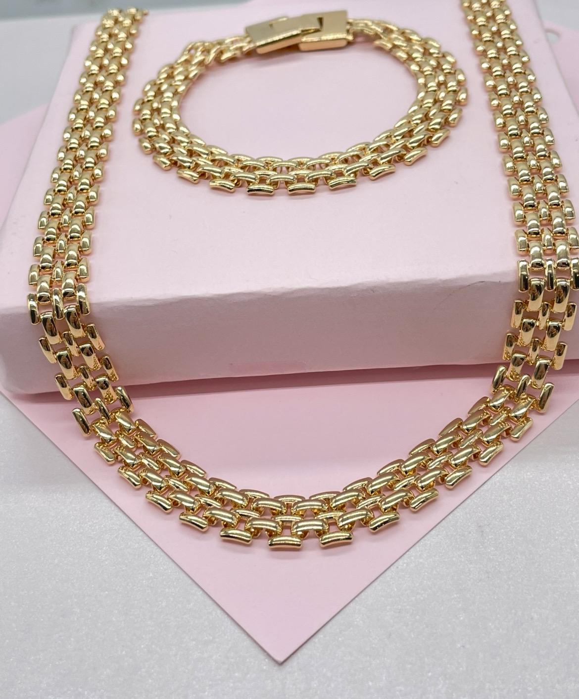 18k Gold Filled 9.5mm Bismark Style Set
