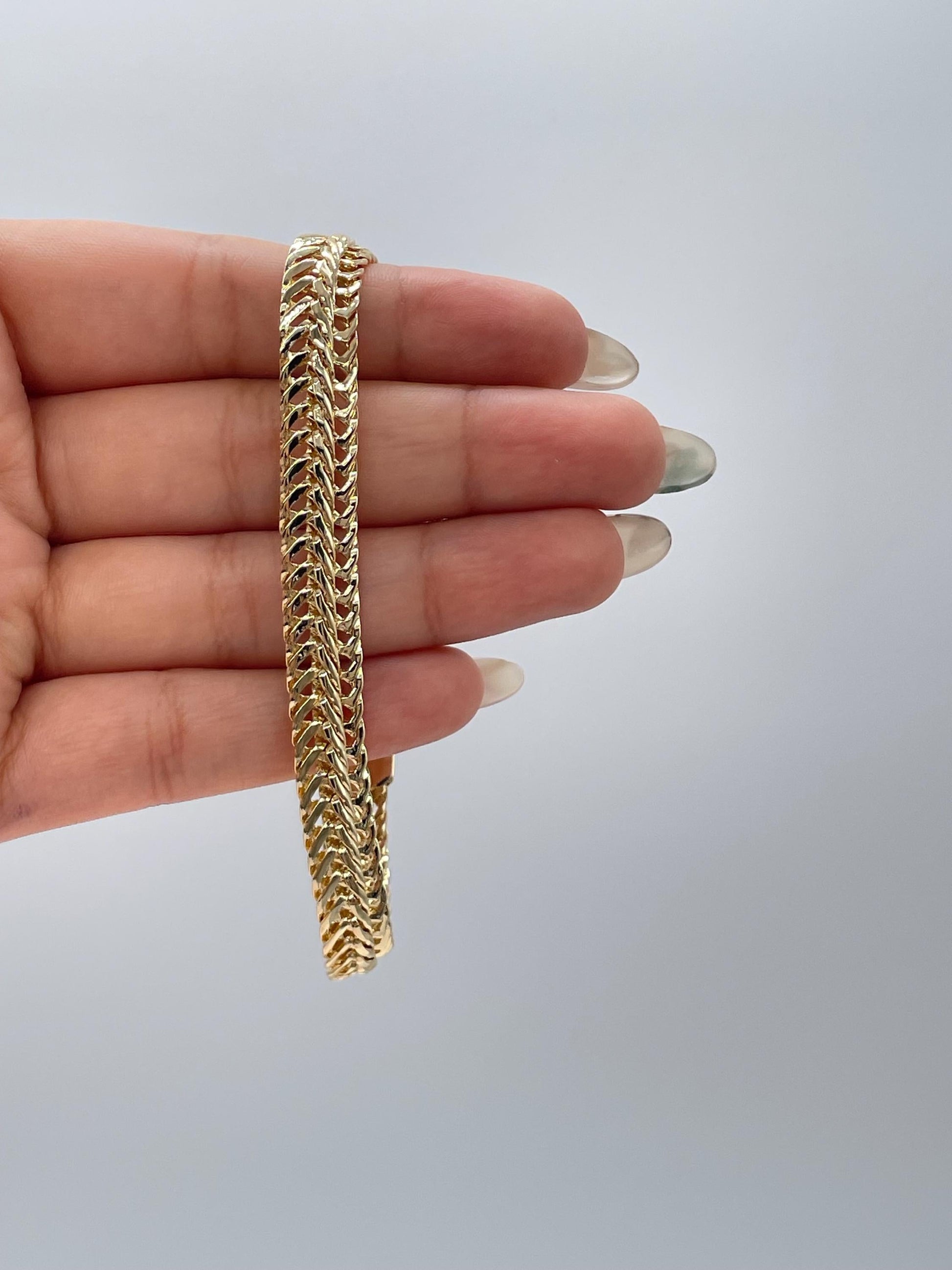 14k Gold Filled 9.5mm Arrow Style Herringbone Set