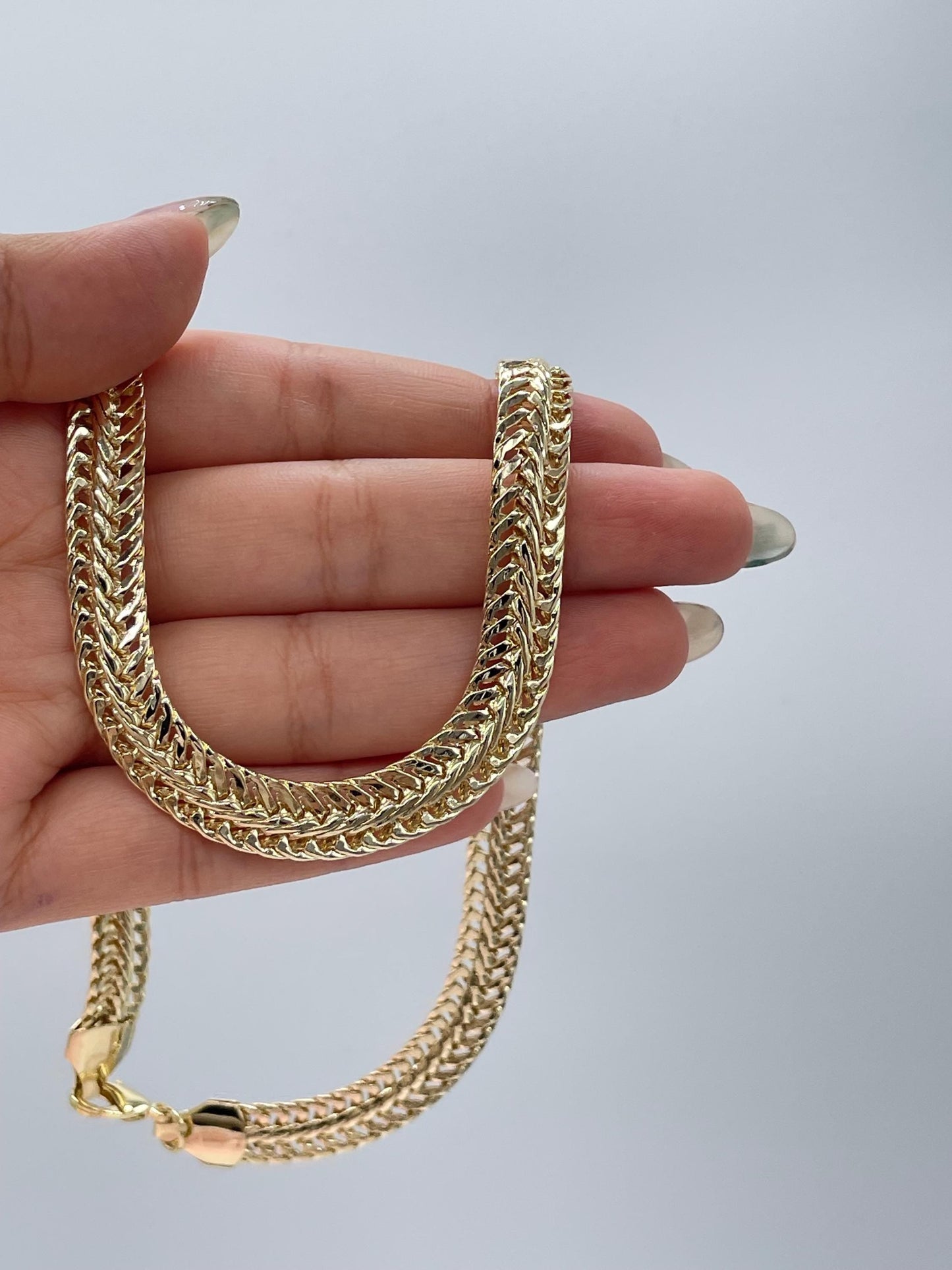 14k Gold Filled 9.5mm Arrow Style Herringbone Set