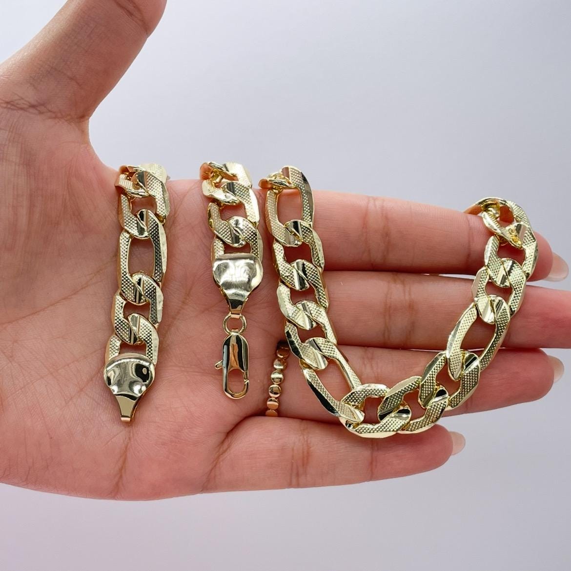 18k Gold Filled 12mm Thick Figaro Chain, specially designed to impress