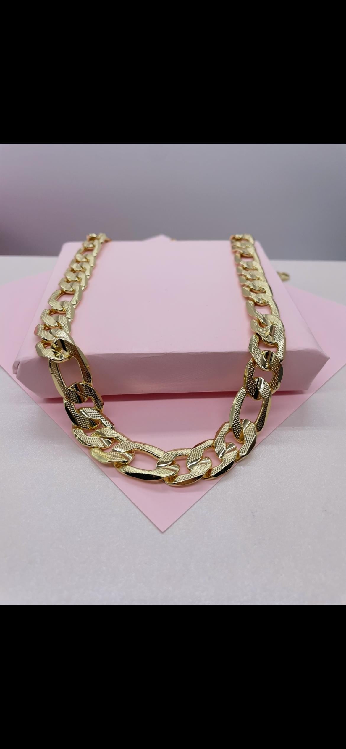 18k Gold Filled 12mm Thick Figaro Chain, specially designed to impress