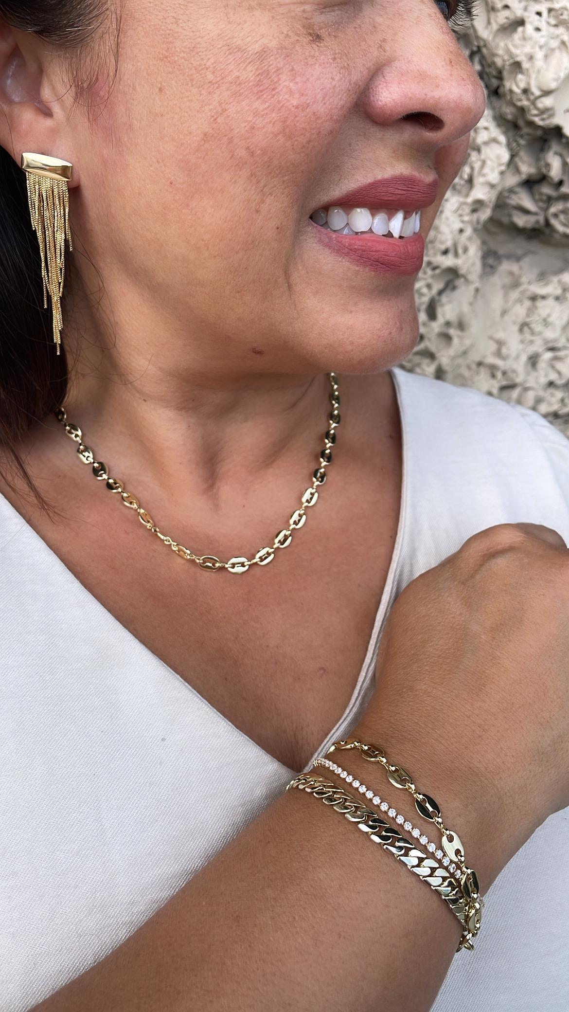 18k Gold Filled Smooth Flat 6mm Mariner Link Set