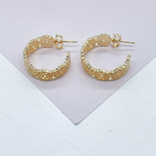 Rhinestones Round Chunky Earring - DDFLimport.com (Wholesale Fashion Jewelry )