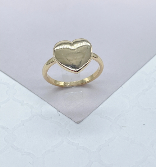 18k Gold Layered Smooth 2 Style Plain Ring