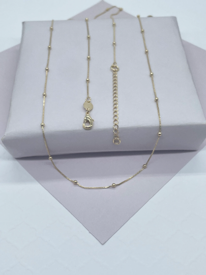 18k Gold Filled Ultra Thin 0.6mm Satellite Chain