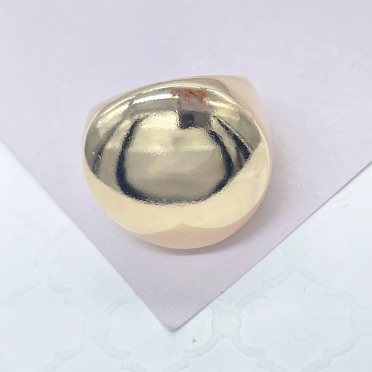 18k Gold Filled Thick and Puffy Dome Band Ring