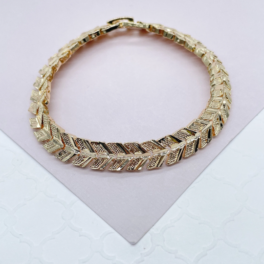 18k Gold Layered Sophisticated Charm Bracelet