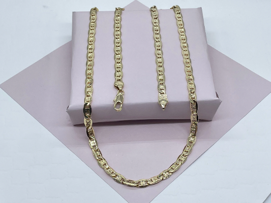 18k Gold Filled Mariner Chain with a Star Design 6mm Necklace