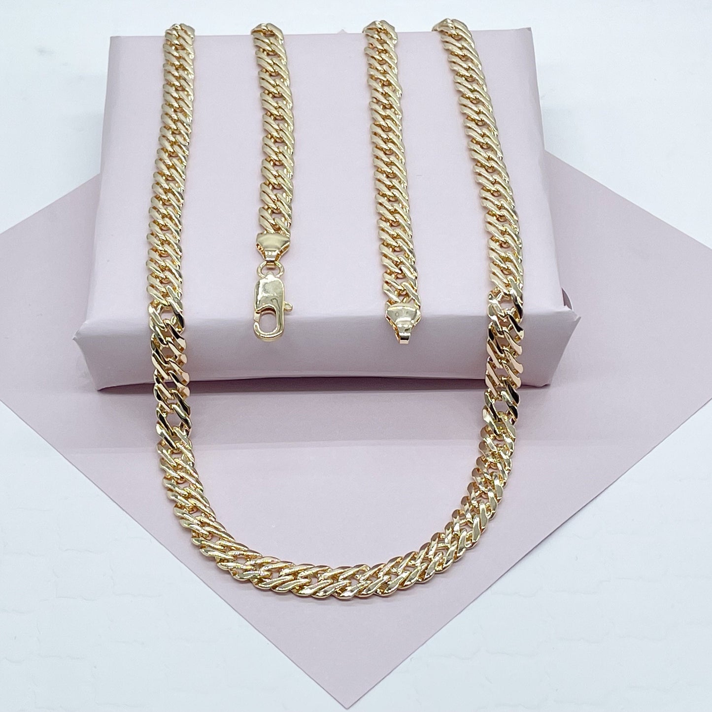 18k Gold Filled Double Cuban Link Chain 8 mm