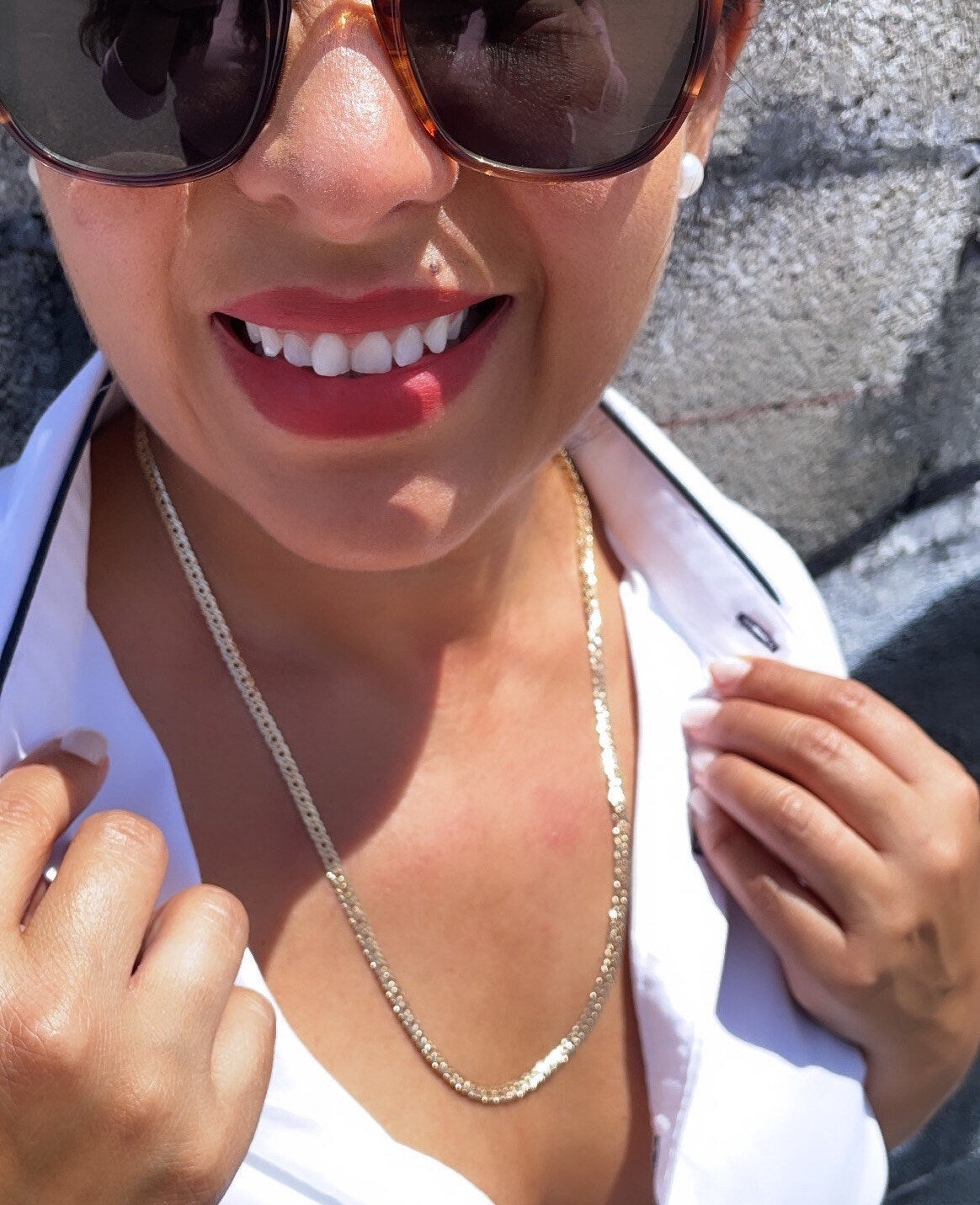 18k Gold Layered 4mm Double Cuban Link Chain Necklace