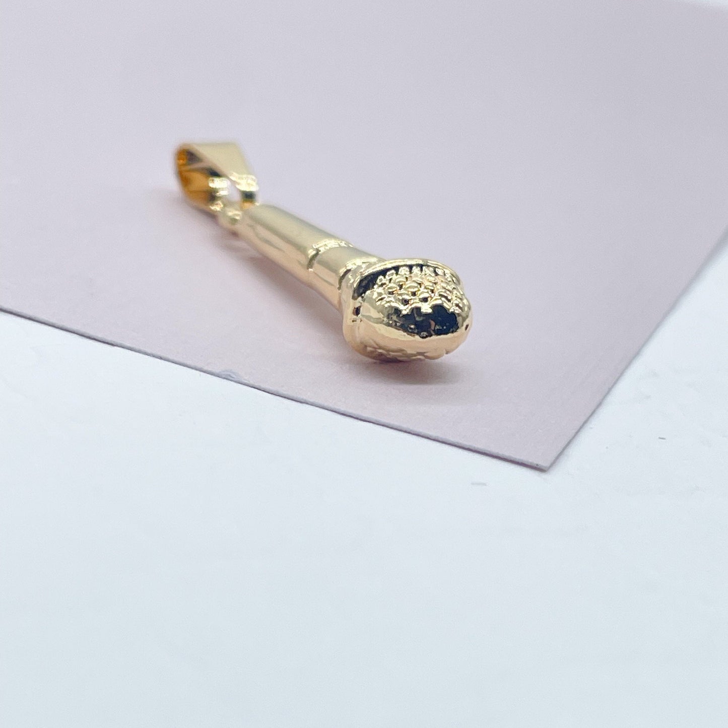18k Gold Layered Musical Instruments Microphone, Guitar and Trumpet Charms For