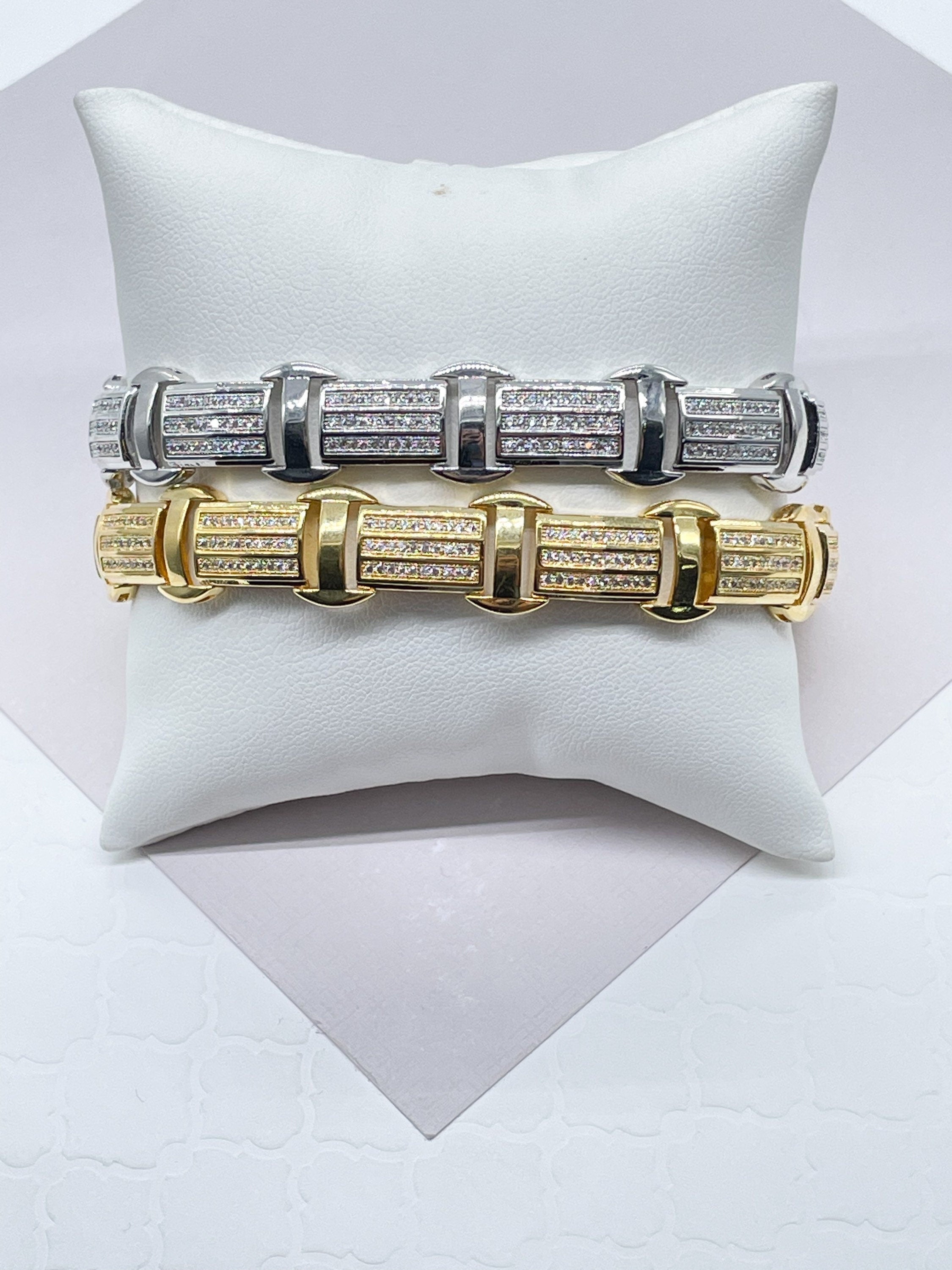 3mm 4mm Mens Aaa Cubic Zirconia Tennis Bracelet Chain Hip Hop Jewelry 1 Row  Gold Color Cz Bracelet Link Birthday Gift - Bracelets - AliExpress