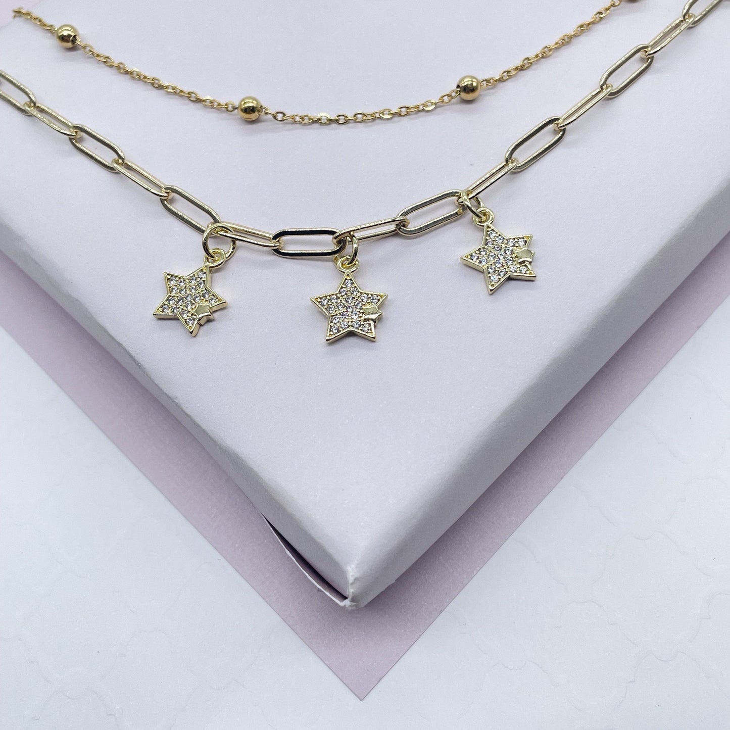 18k Gold Filled Multi-Color CZ Butterfly Charm Anklet, Owl, Elephant, Dolphin, Star, Pineapple, Heart Lock Charm Anklet, Satellite Anklet