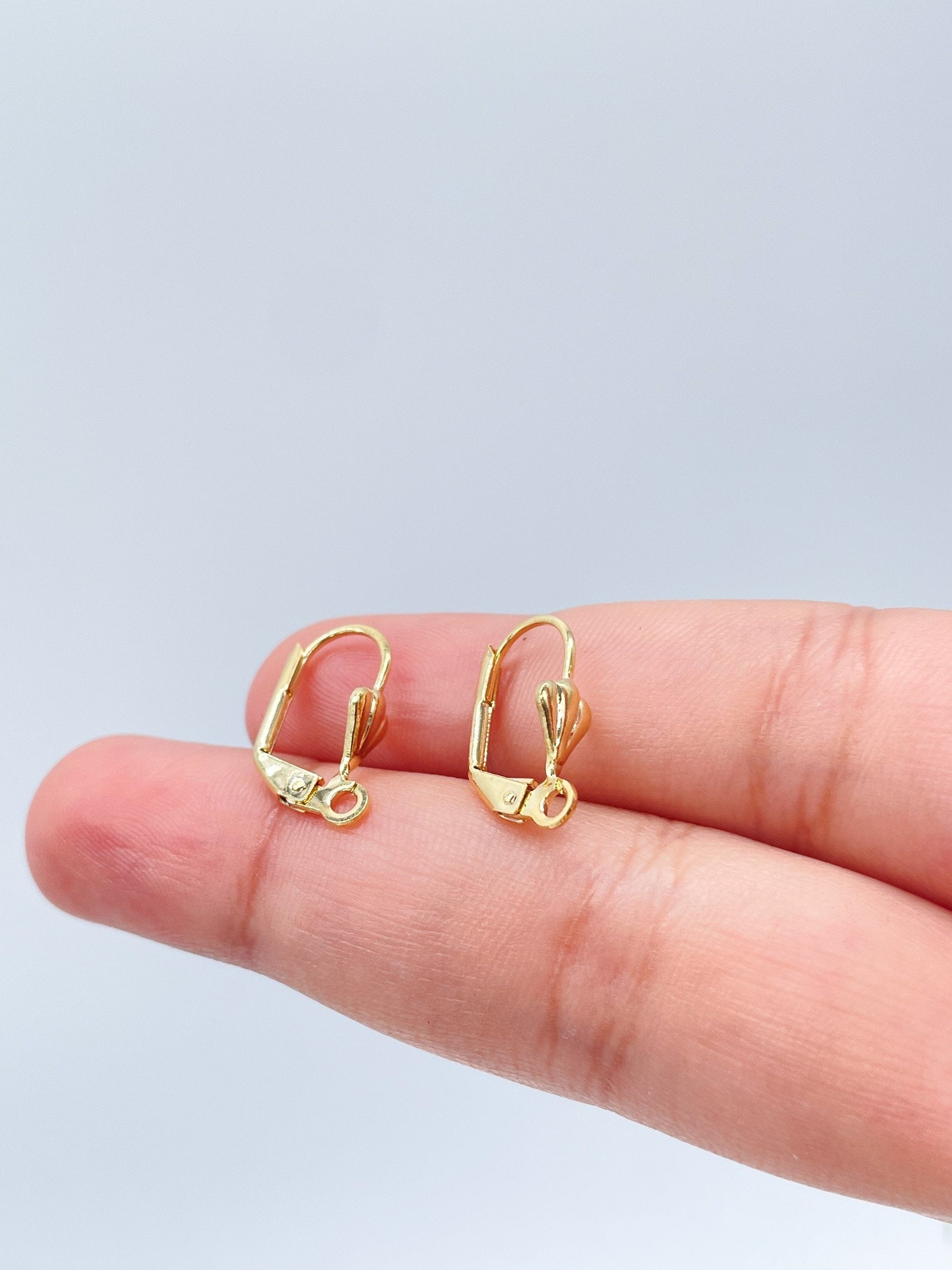 18k Gold Filled Lever Back Hook Clasps Findings Jewelry Making Designing Styling DIY