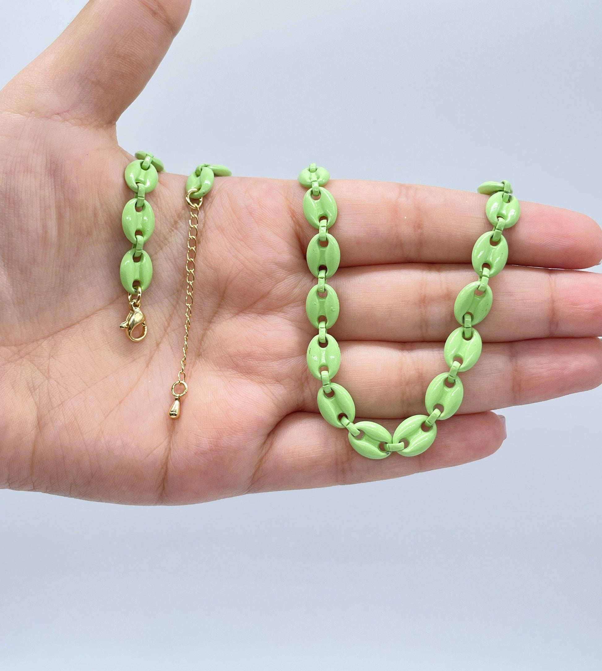 Colorful Enamel Puffy Mariner Chain