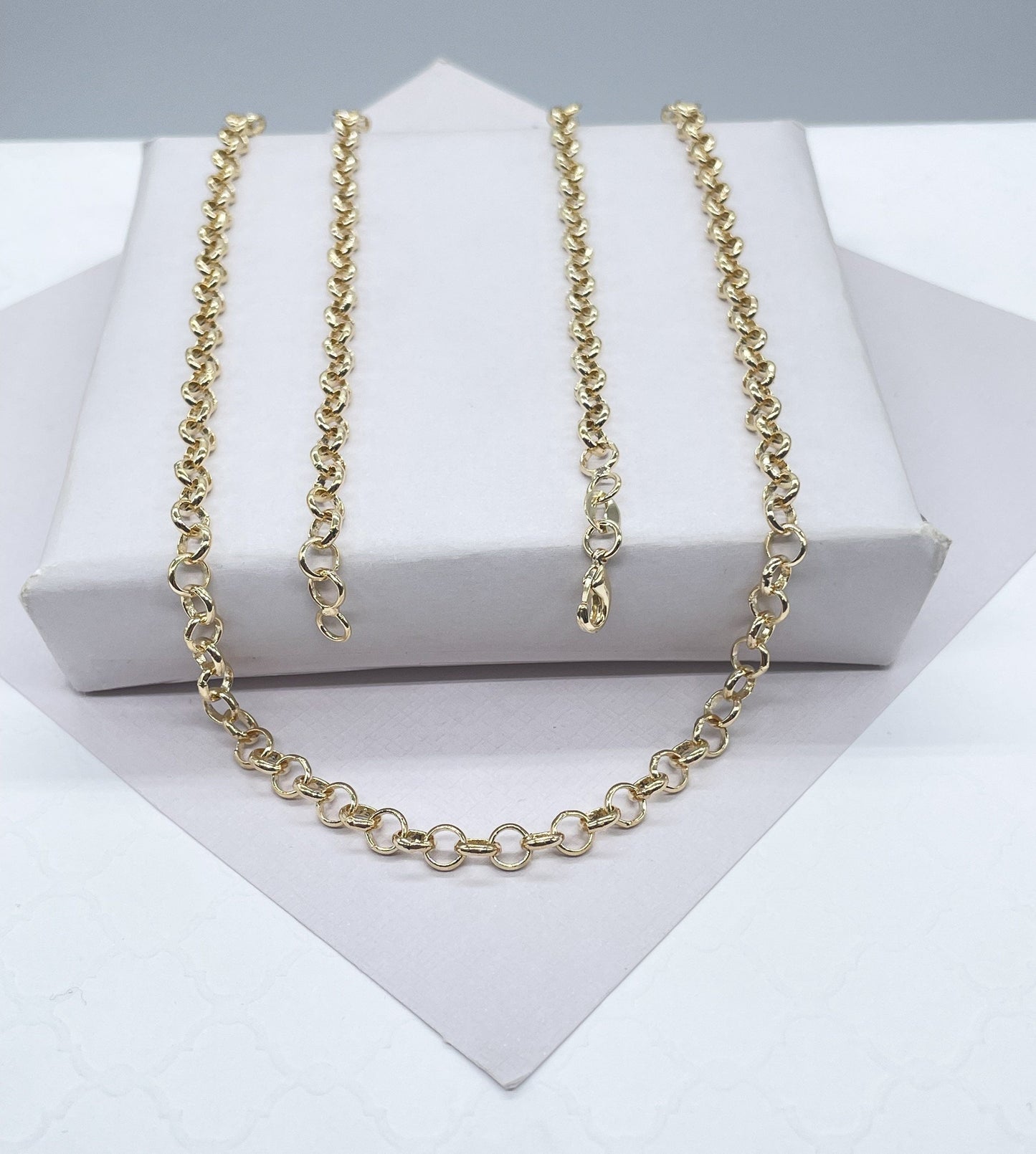18k Gold Filled 5mm Rolo Link Chain