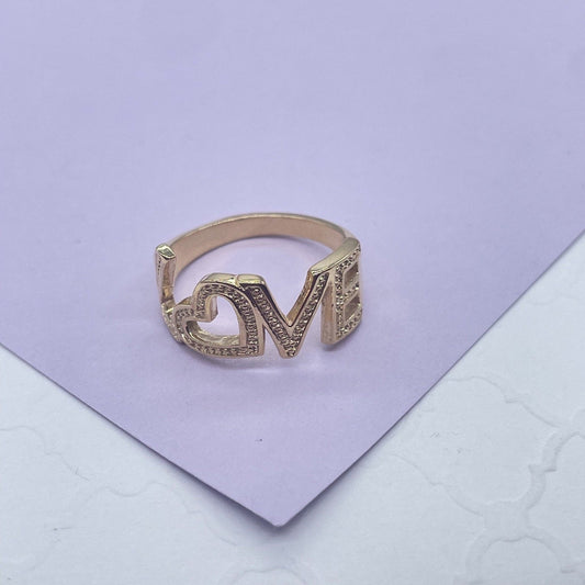 18k Gold Filled LOVE Ring