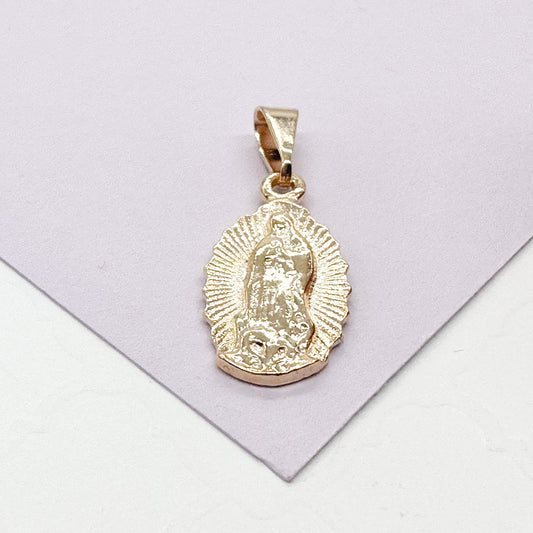 18k Gold Filled Small Plain Guadalupe Pendant