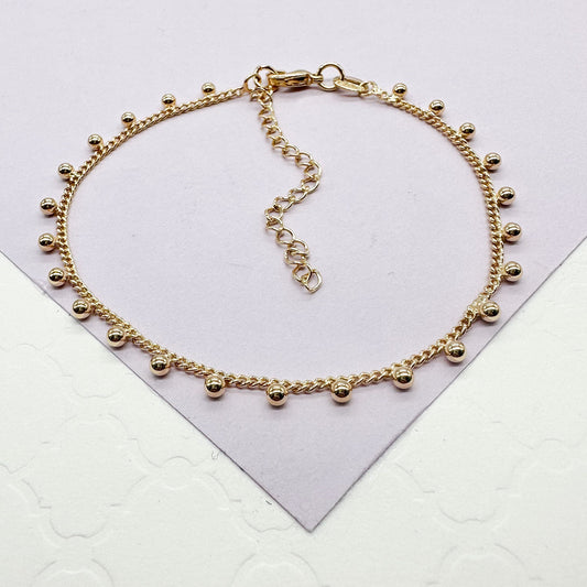 18k Gold Filled Satellite Style Bracelet