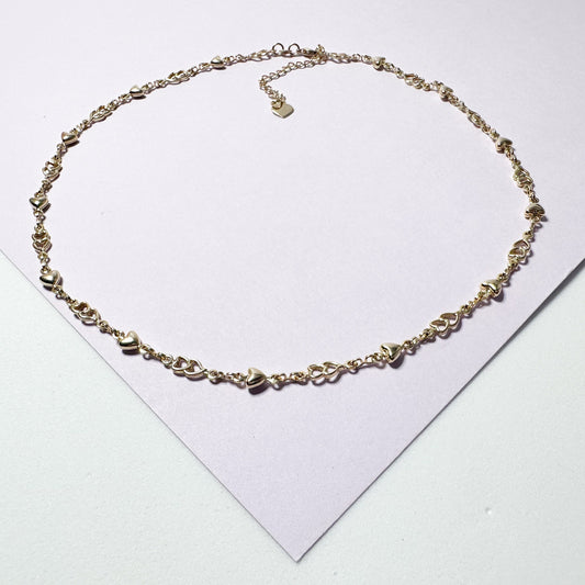 18k Gold Filled Dainty Heart Choker