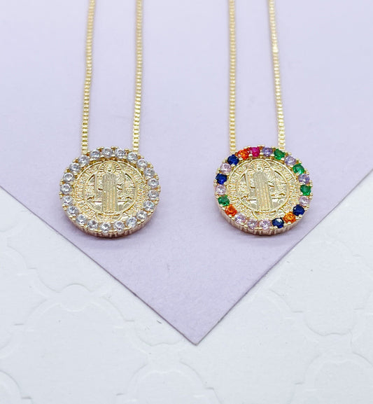 18k Gold Filled San Benito Charm Necklace