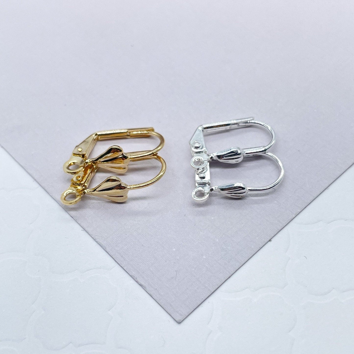 18k Gold Filled Lever Back Hook Clasps Findings Jewelry Making Designing Styling DIY