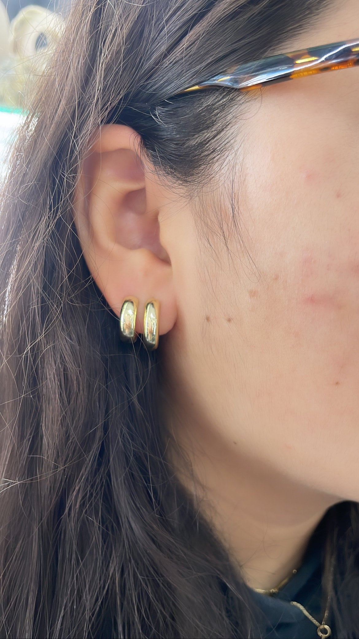 18k Gold Filled Plain Smooth Huggie Hoop Earrings In Four Sizes