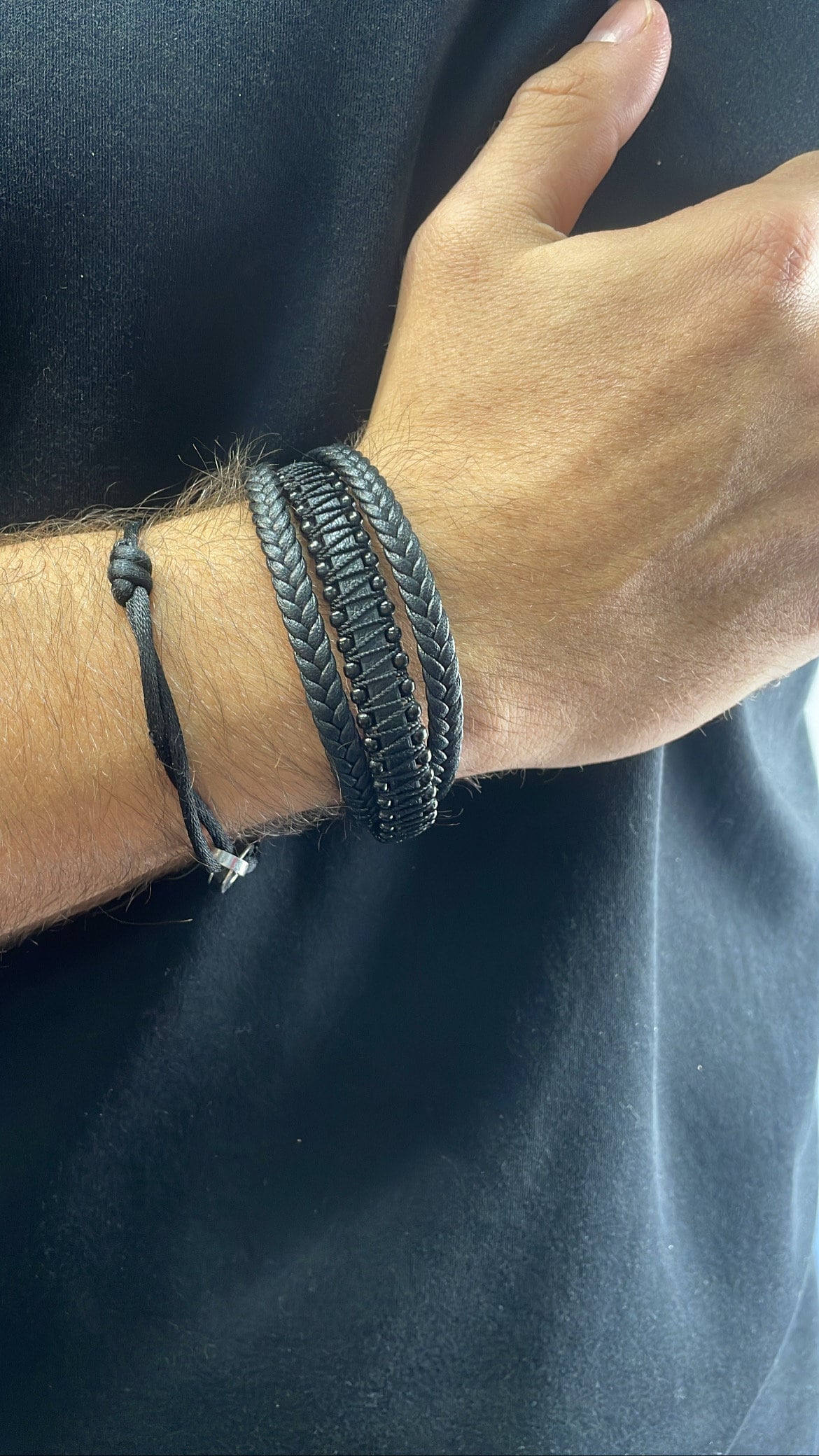 Uni-Sex Leather Cuff Bracelet Available in 3 Styles, Leather Wristband, Boho Bracelet