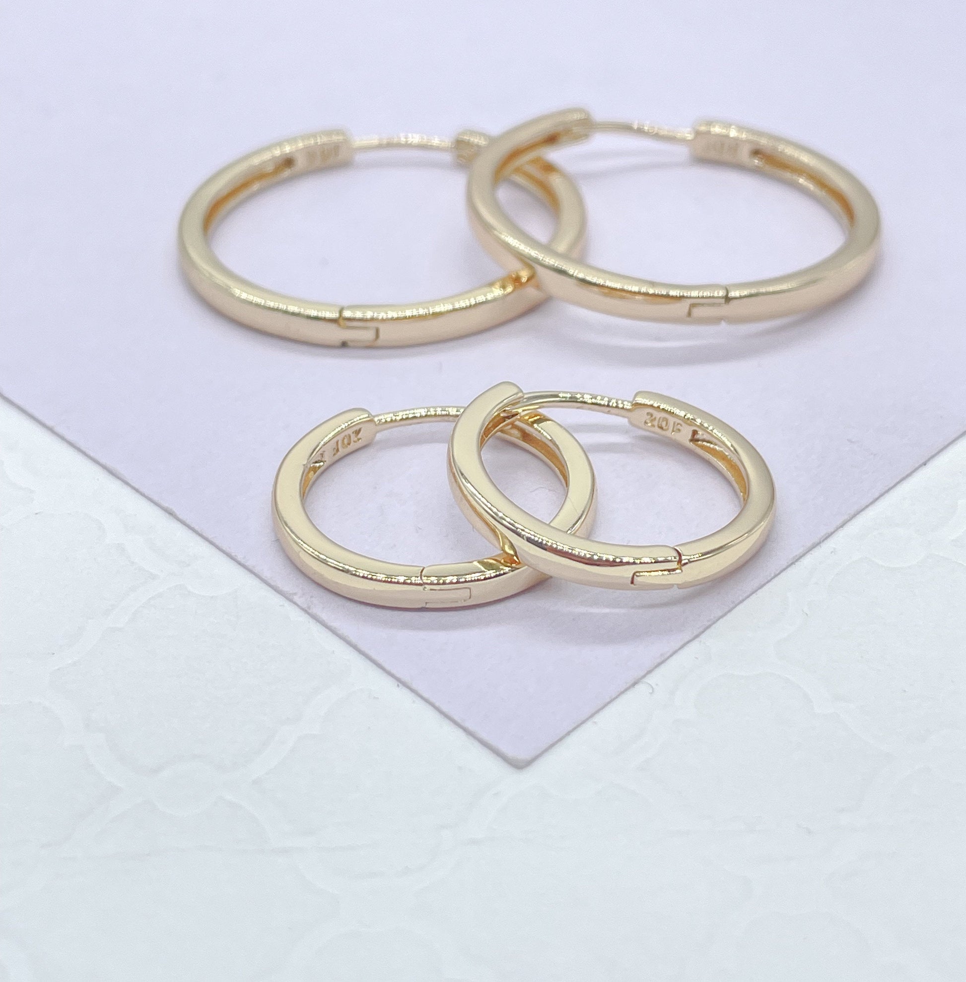18k Gold Filled Ultra Thin Small Plain Sharp Edged Huggie-Hoop Earrings, Daily Jewlery, Gifts for her, Birthday Gift, Dainty Hoops